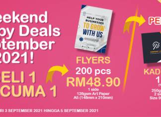 UPrint Weekend Deals September 2021! BELI 1 PERCUMA 1 flyers murah
